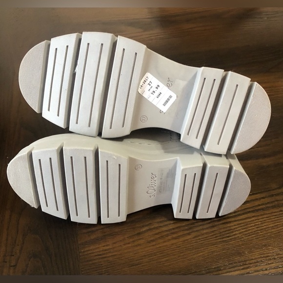 NEW⭐️S.OLIVER Light Grey 37 (6.5) Platform ankle Boots summer‎ spring fall look - Picture 4 of 13